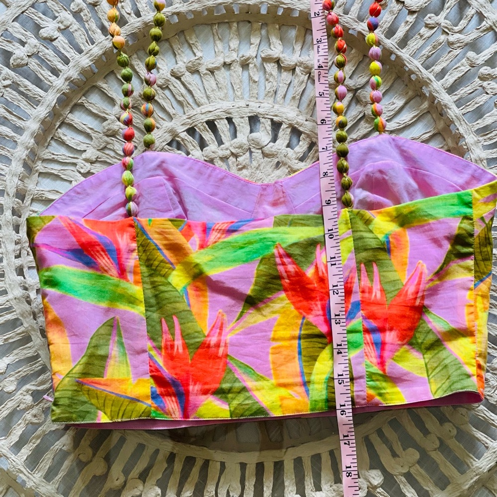 FARM Rio Multicolor Tropical Crop Top - Picture 4 of 8
